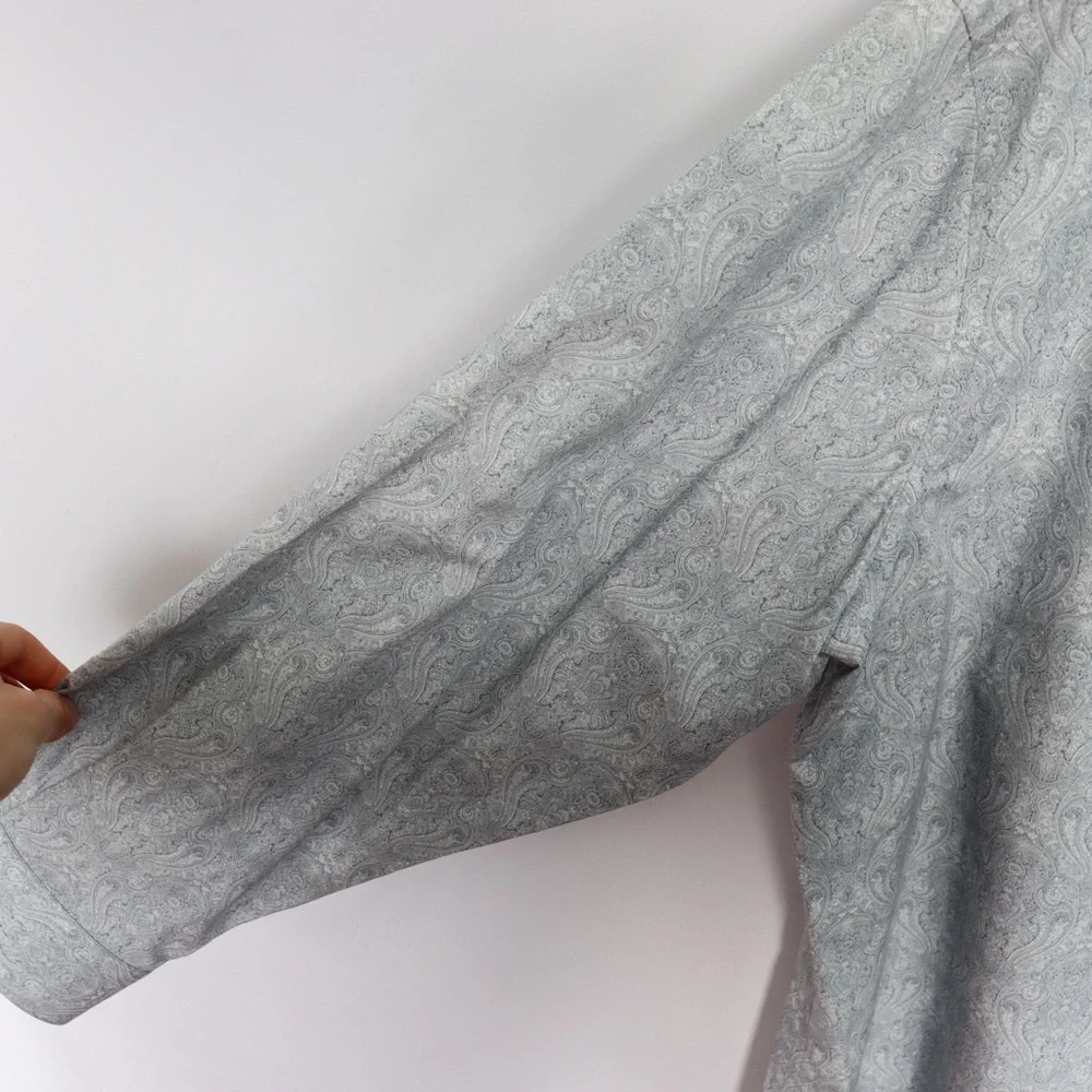 Joseph Men's Gray Paisley Button Down Shirt - Picture 7 of 8